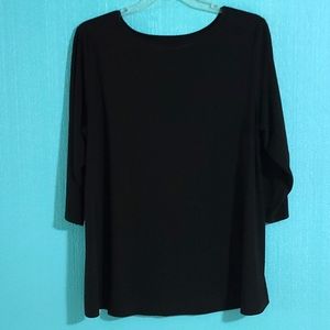 Avenue, 18/20, black tunic with peep through bodice